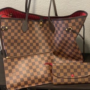Louis Vuitton Neverfull GM purse w/ Emilie Wallet